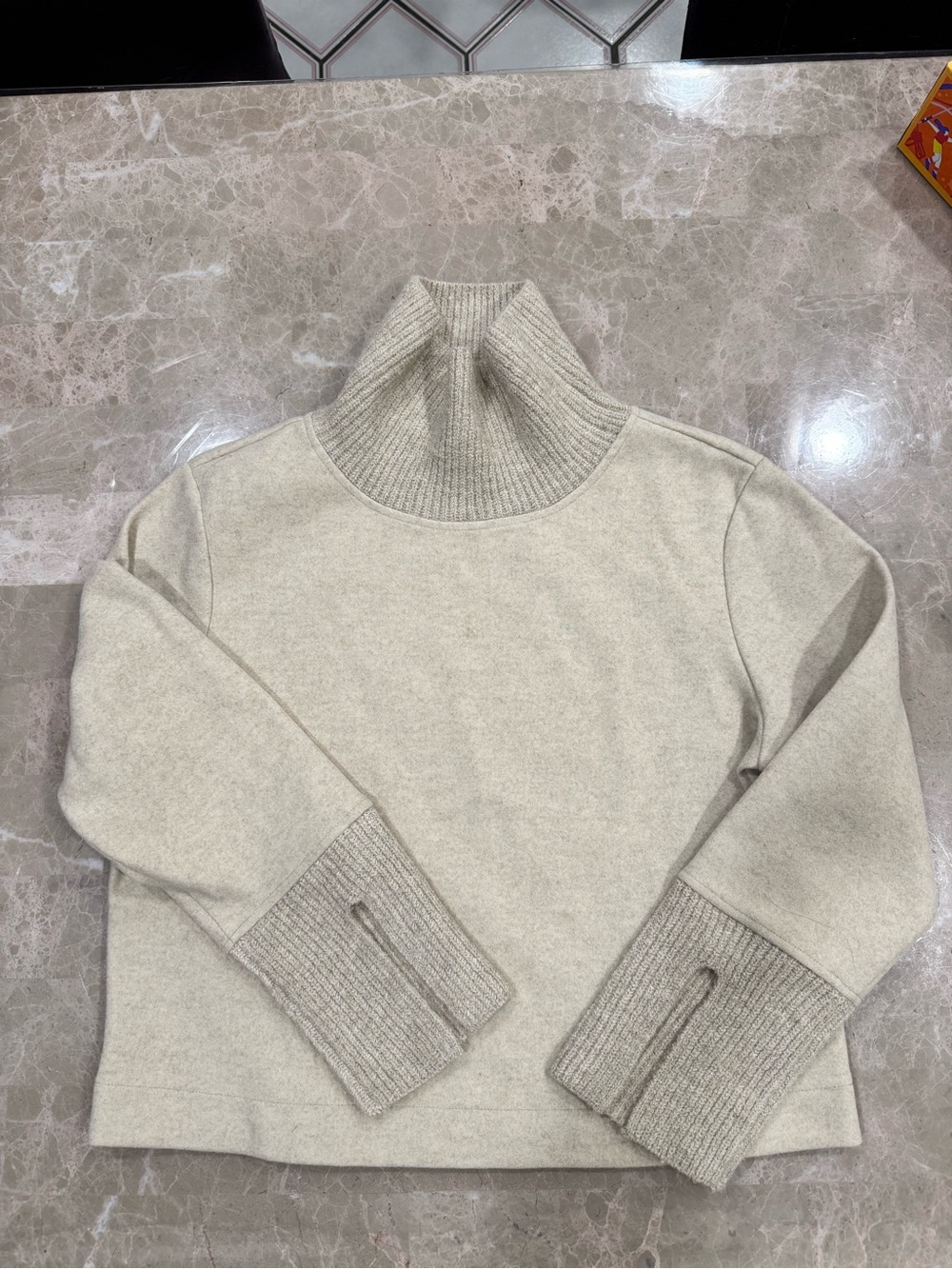Banana Republic Womens Small Fleece Mock Neck Turtleneck Sweater